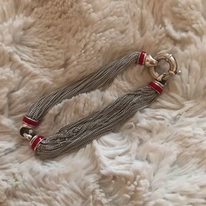 Tiffany & Co. 7inch multi-chain silver bracelet.